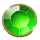 100 burning brilliants green symbol icon