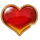 100 burning brilliants heart symbol icon