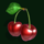 100 burning hot cherry symbol icon