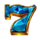 10 golden fruits blue seven symbol icon