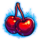 243 fire n diamonds cherry symbol icon