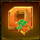 24k gold shamrock on q symbol icon