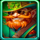 24k gold shamrock on wizard symbol icon
