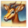 3 african drums antelope symbol icon