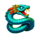3 aztec totems blue snake symbol icon