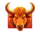 3 charge bison bison symbol icon
