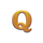 3 coin golden peacock q symbol icon