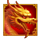 3 coin treasures dragon symbol icon