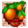 3 dancing monkeys oranges symbol icon