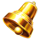 3 energy crowns gold bell symbol icon
