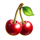 3 flaming clovers cherry symbol icon