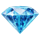 3 flaming clovers diamond symbol icon