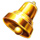 3 frozen crowns gold bell symbol icon