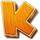 3 hat riches burst k symbol icon