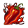3 hot chilli peppers chilly symbol icon