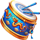 3 lucky maneki hold n spin drum symbol icon