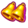 3 power coins running wins bell symbol icon