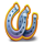 3x3 football strike hold the spin horseshoe symbol icon