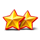 3x5 double blazing star symbol icon