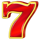 40 glossy hot lucky seven symbol icon