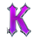40 vampire beast letter k symbol icon