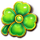 4 hat riches burst clover symbol icon