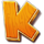 4 hat riches burst k symbol icon