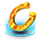 4k ultra gold horseshoe symbol icon