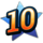 4th and goal 10 symbol icon