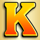 5 fortunes gold k symbol icon