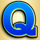 5 fortunes gold q symbol icon