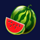 5 glossy hot watermelon symbol icon