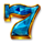 5 golden fruits blue 7 symbol icon