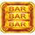 5 golden fruits golden bar symbol icon