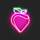 5 neon hot strawberry symbol icon