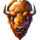5 wild buffalo 3 head symbol icon
