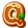 64 presents hold and win gingerbread q symbol icon