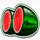 7s on fire watermelons symbol icon