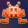 8bit intruders orange symbol icon