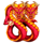 9 dragon kings two red dragons symbol icon