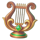9 thunderbolts golden lyre symbol icon