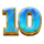 9k yeti gold number 10 symbol icon