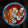 a big circus tiger symbol icon