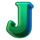 advance to gold green j symbol icon