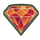 africa zero diamond red symbol icon