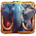 african coins hold and spin elephant symbol icon