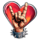 all rocked up heart hand symbol icon