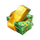 amazing link bounty cash and gold bar symbol icon