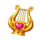 aphrodite triple fortune harp symbol icon