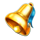 aqua flame bell symbol icon